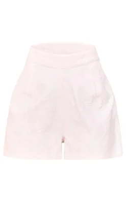 Petite White Embroidered Woven Shorts