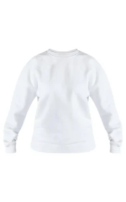 Petite White Oversized Sweatshirt