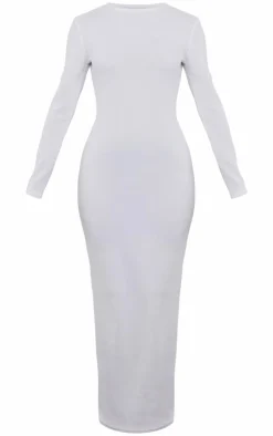 Petite White Towelled Maxi Dress