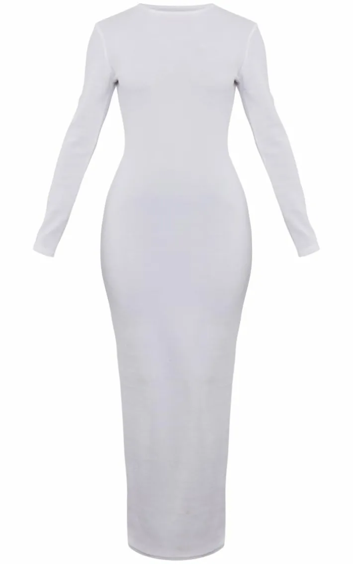 Petite White Towelled Maxi Dress