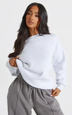 Petite White Ultimate Basic Oversized Sweatshirt