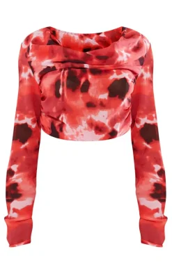 Pink Blurred Ink Chiffon Beach Set