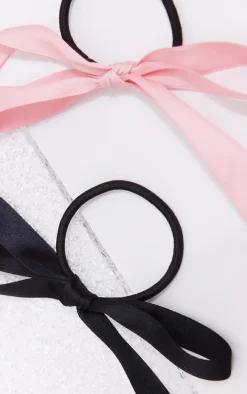 Pink Bow Bobble Pack Of 2