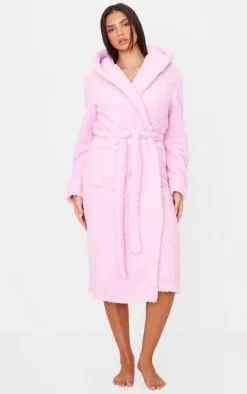 Pink Fleece Bath Robe