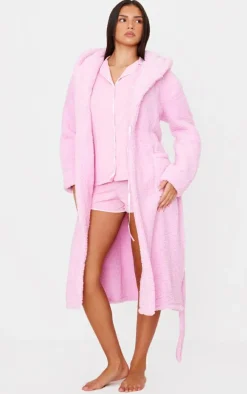 Pink Fleece Bath Robe