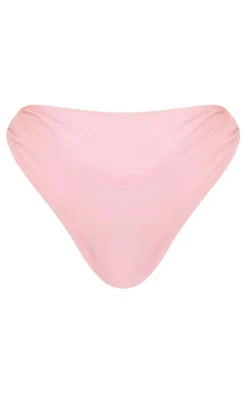 Pink High Leg Bikini Bottoms