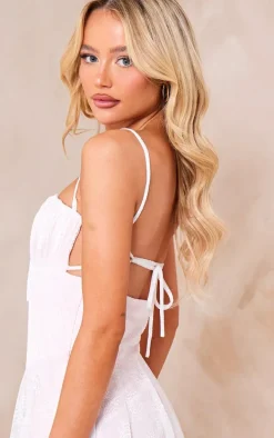 Pink Lace Detail Floaty Skort Romper