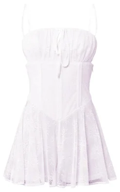 Pink Lace Detail Floaty Skort Romper