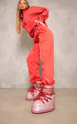 Pink Moon Boot Icon Low Glitter