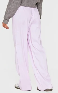 Pink Pinstripe Low Rise Drawstring Waist Pants