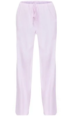 Pink Pinstripe Low Rise Drawstring Waist Pants