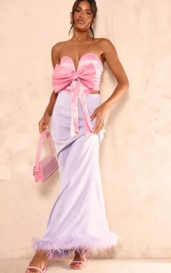 Pink Satin Bow Corset