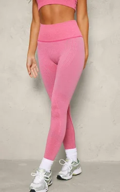 Pink Seamless High Waist Leggings