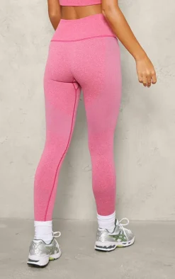 Pink Seamless High Waist Leggings