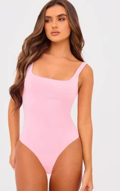 Pink Seamless Lingerie Bodysuit