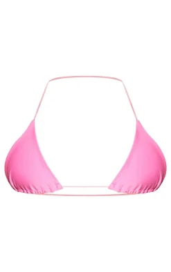 Pink Triangle Tie Back Bikini Top