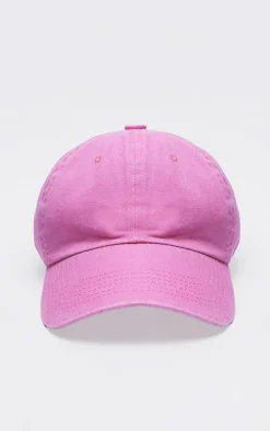 Pink Washed Denim Cap