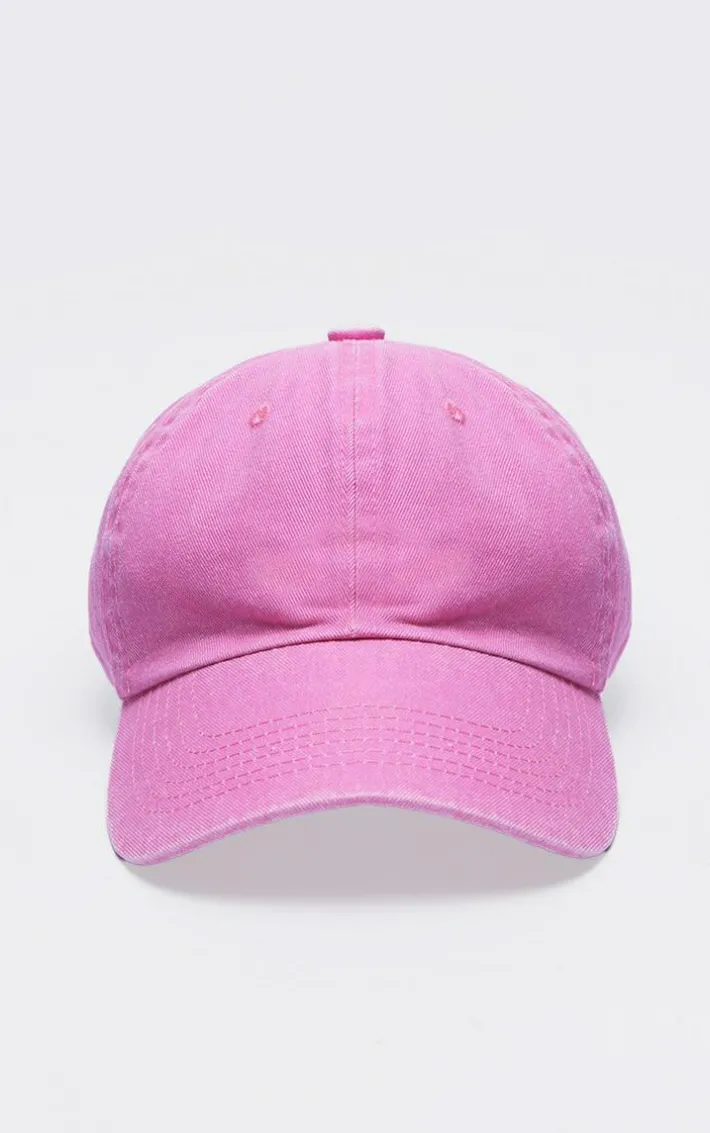 Pink Washed Denim Cap