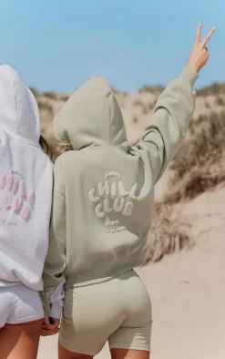 Pistachio Chill Club Puff Print Zip Up Jacket