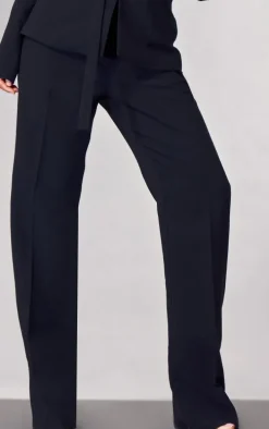 PLT Label Black Tailored Straight Leg Pants