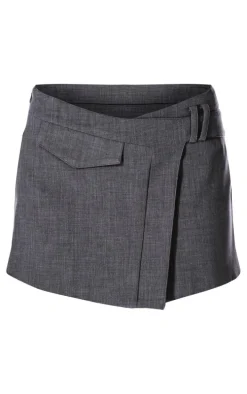 PLT Label Charcoal Tailored Cropped Blazer