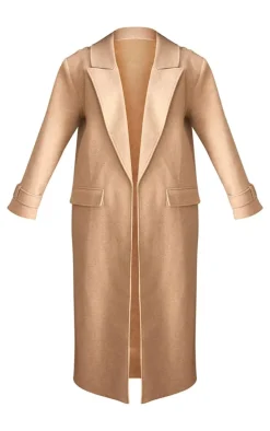 PLT Label Cream Wool Look Oversized Coat