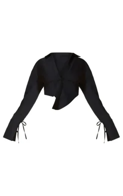 PLT Label Plus Black Asymmetric Hem Shirt