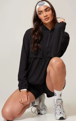 PLT RUN Black Ripstop Zip Up Running Jacket