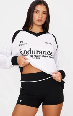 PLT RUN Black Sculpt Reflective Pocket Detail Running Shorts