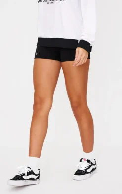 PLT RUN Black Sculpt Reflective Pocket Detail Running Shorts