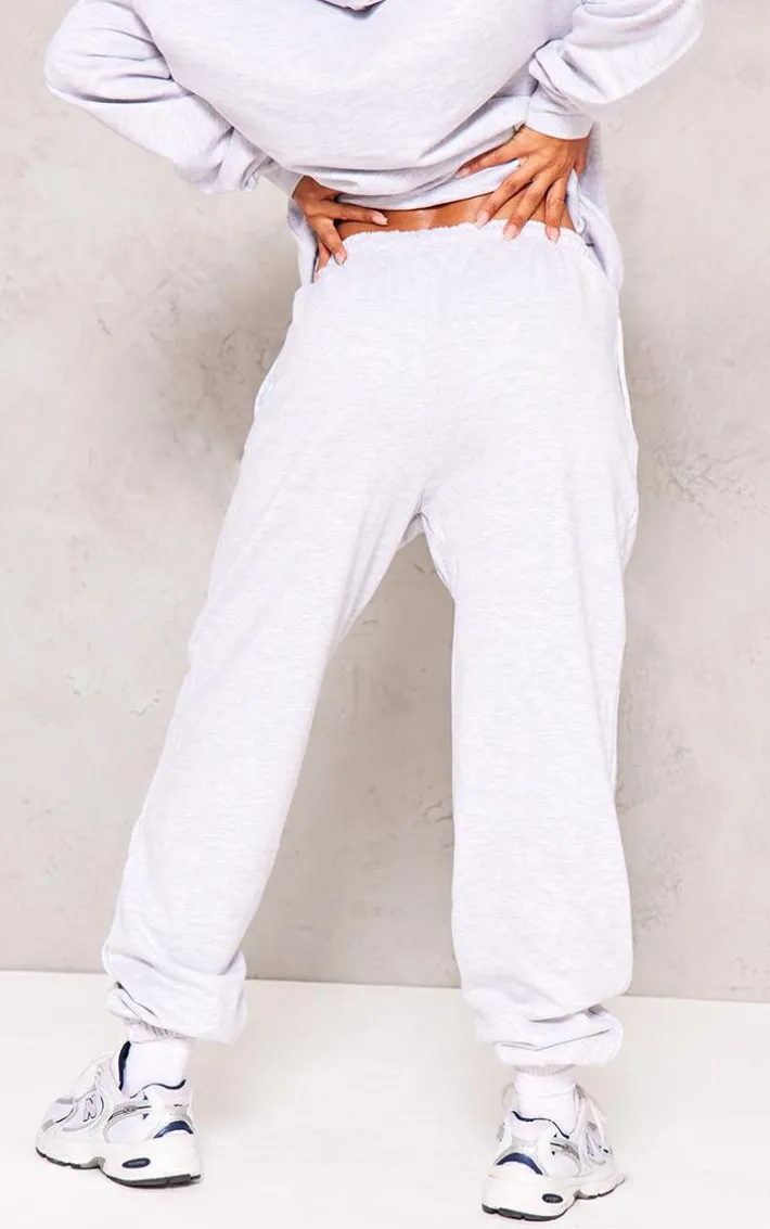 PLT SPORT Ash Grey Bold Embroidered Sweatpants