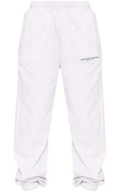 PLT SPORT Ash Grey Bold Embroidered Sweatpants