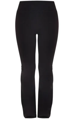 PLT SPORT Black Melange Flared Yoga Pants