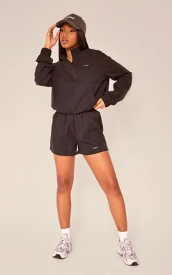 PLT SPORT Black Peached Half Zip Jacket