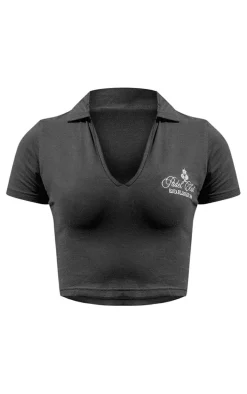 PLT SPORT Black V Neck Tennis Vest