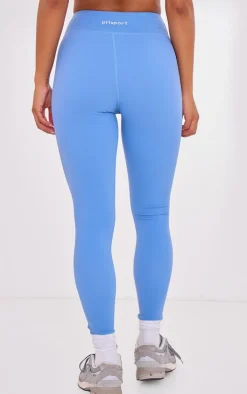 PLT SPORT Blue Sculpt Detail High Waist Leggings