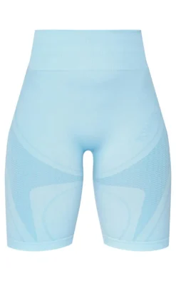 PLT SPORT Bright Blue Seamless Contrast Detail Shorts