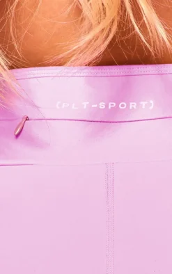 PLT SPORT Candy Pink Sculpt Panel Detail Shorts