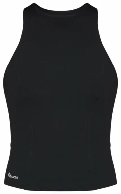 PLT Sport Deep Black Sculpt Seam Detail Gym Vest