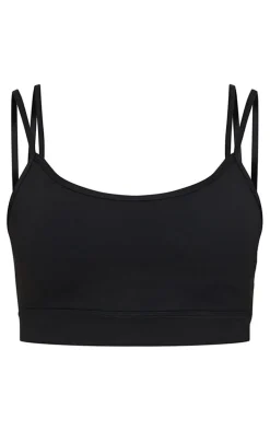 PLT Sport Deep Black Sculpt Double Strap Padded Sports Bra