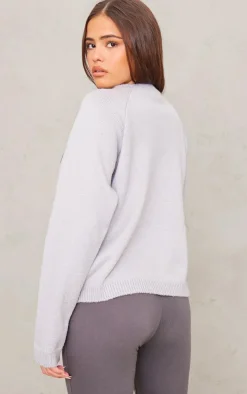 PLT SPORT Grey Knitted Sweatshirt