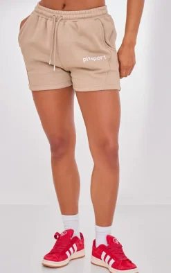 PLT SPORT Light Mocha Marl Sweat Shorts