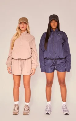 PLT SPORT Navy Shell Badge Zip Up Jacket