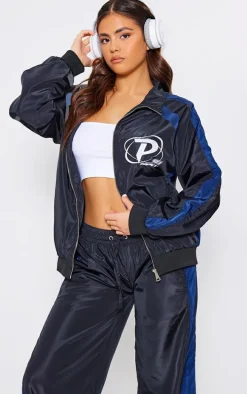 PLT SPORT Navy Shell Panel Windbreaker