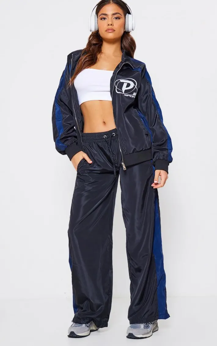 PLT SPORT Navy Shell Panel Windbreaker