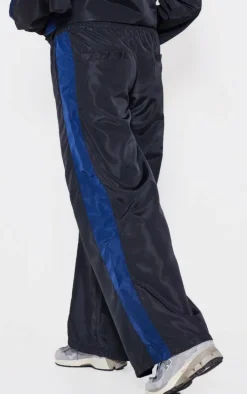 PLT SPORT Navy Shell Panel Tracksuit Sweatpants