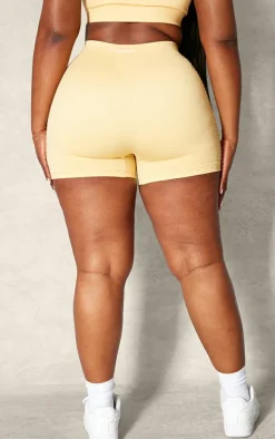 PLT SPORT Peach Plus Seamless Distressed Shorts