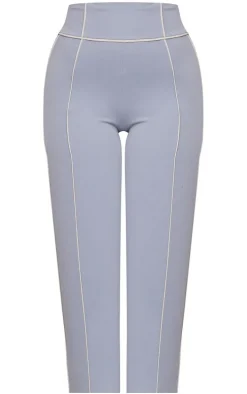 PLT SPORT Steel Blue Sculpt Contrast Seam Gym Leggings