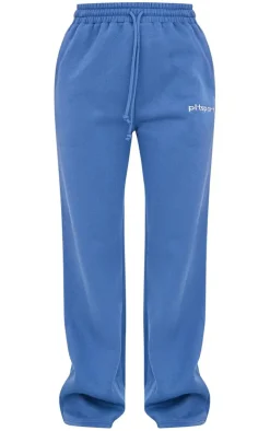 PLT SPORT Steel Embroidered Drawstring Waist Wide Leg Sweatpants