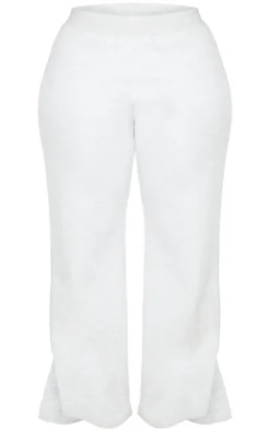 Plus Ash Grey Flared Split Hem Sweatpants